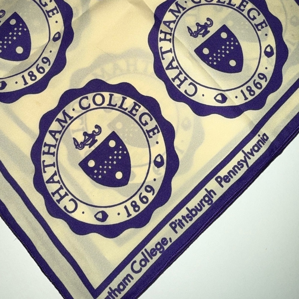 Vintage 1982 Chatham College Emblem Scarf | Chatham University - Picture 2 of 4